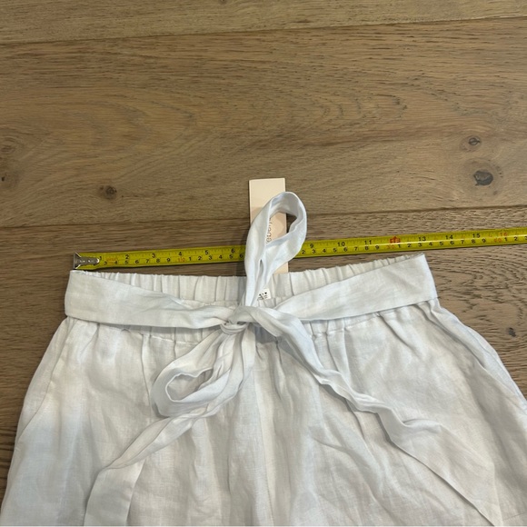 Eberjey White Linen Front Tie Edu Shorts - Picture 7 of 10